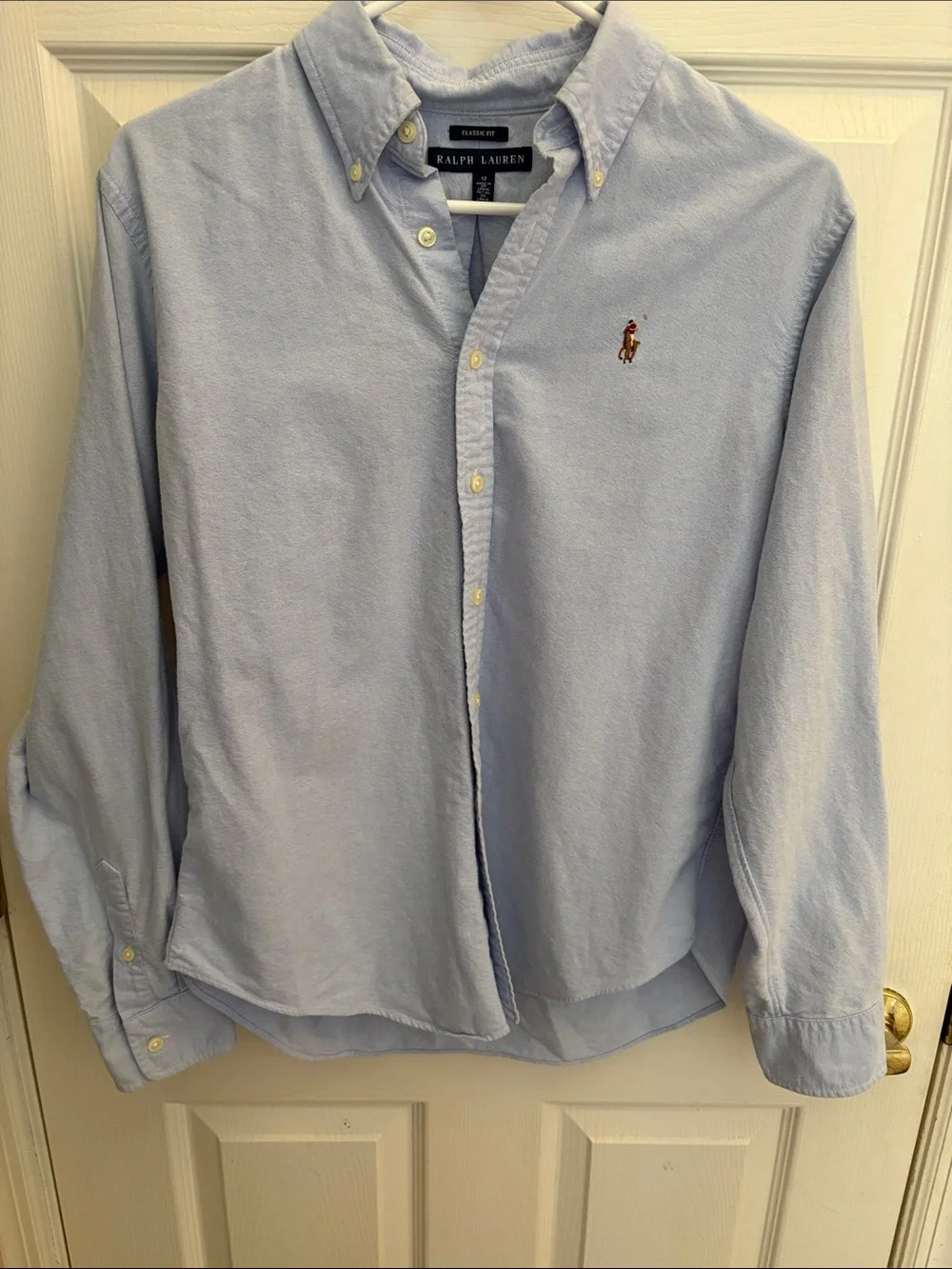 Ralph Lauren Boys Button-Down Shirts Pink, Blue, White Stripe size 12 lot of 3!